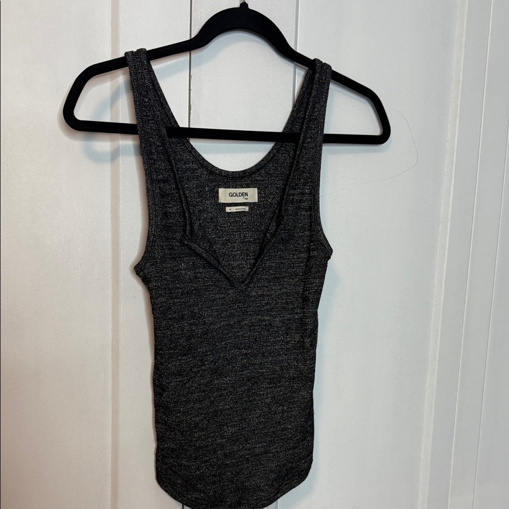 Aritzia TNA | Charcoal heathered Tank Top - crop - small